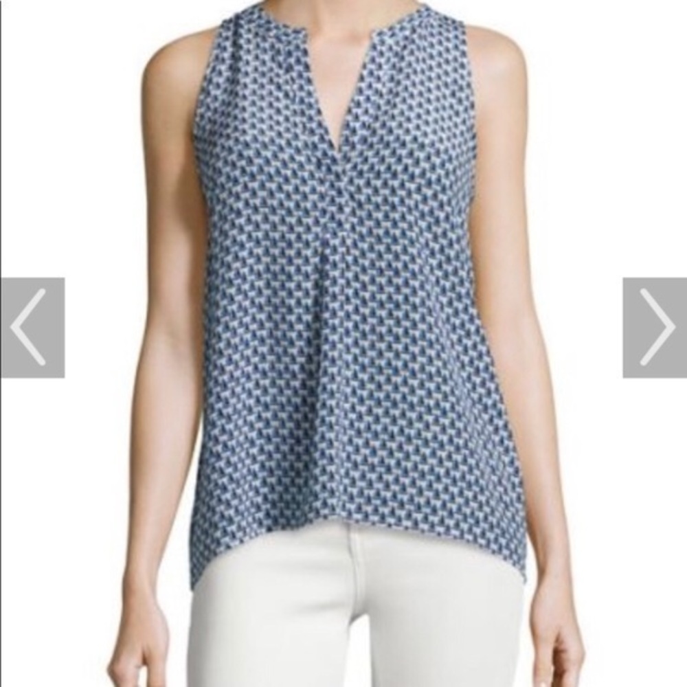 Joie Aruna silk top sailboats blue/white s…